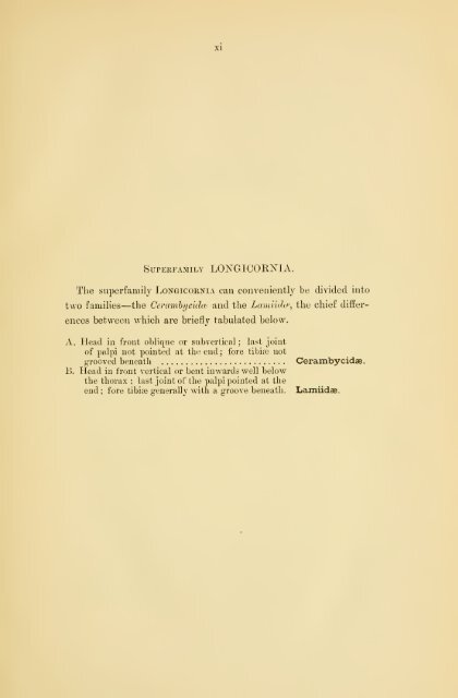 Coleoptera. Vol. I. [Longicornia. Part I.]