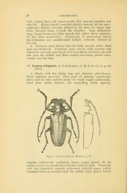 Coleoptera. Vol. I. [Longicornia. Part I.]