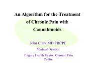 An Algorithm for the Treatment of Chronic Pain with Cannabinoids