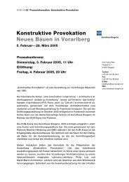 Konstruktive Provokation Neues Bauen in Vorarlberg