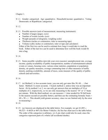 Chapters 1 to 13 solutions - WH Freeman