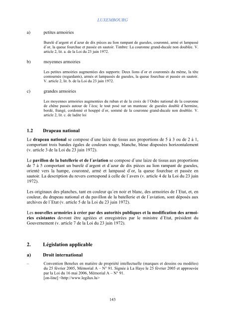 AVIS DE DROIT PROTECTION DES SIGNES NATIONAUX