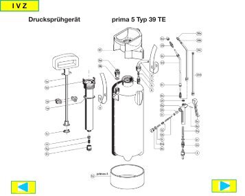 Drucksprühgerät primex 5, prima 5 Typ 39 TE, prima 5 Typ 42 E