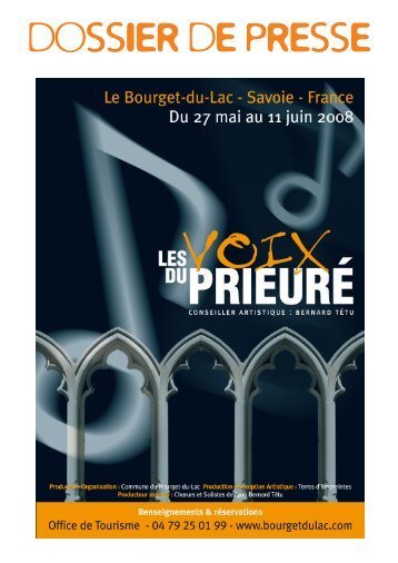 Dossier de presse Les Voix du Prieuré - Espace Malraux