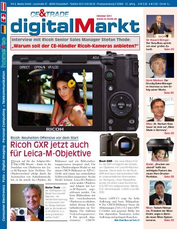 Ricoh GXR jetzt auch für Leica-M-Objektive