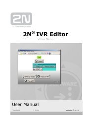 2NÂ® IVR Editor manual EN 1.0 - 2N Telekomunikace a.s.