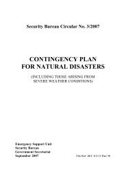 CONTINGENCY PLAN FOR NATURAL DISASTERS