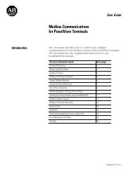 PanelView Modbus Communications User Manual - Grieve ...
