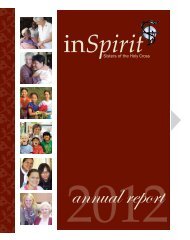 2012 inSpirit Annual Report - Sisters of the Holy Cross