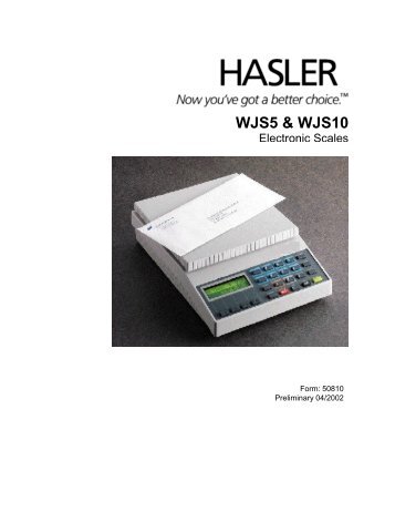 WJS5 & WJS10 - Hasler Inc.