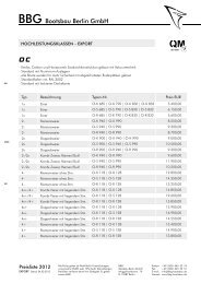 Preisliste 2012 - BBG Bootsbau Berlin GmbH