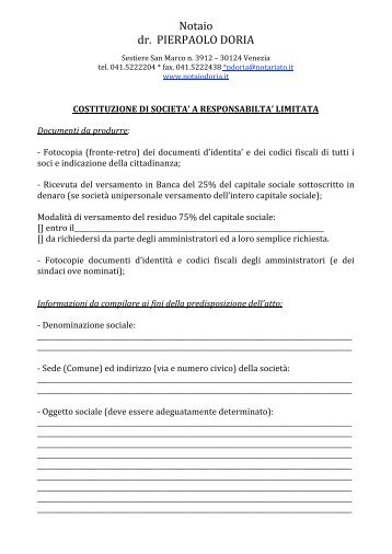Costituzione Srl.pdf - notaiodoria.it