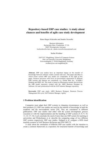 Repository-based ERP case studies - Prof. Dr. Scheruhn ...