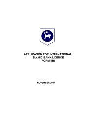Application for International Islamic Bank Licence - Malaysia ...