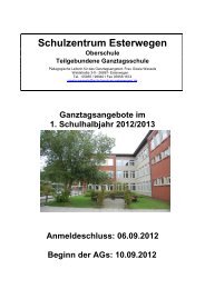 Schulzentrum Esterwegen Oberschule Teilgebundene ...