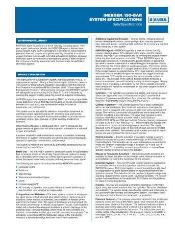 inergenÂ® 150-bar system specifications - TheBigRedGuide.com