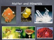 Matter and Minerals - Geology Home Page