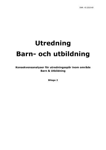 Utredning Barn- och utbildning - Munkedals kommun