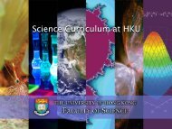 6901 BSc Admission Talk Presentation File - Faculty of Science, HKU