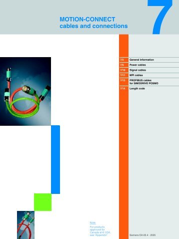 MOTION-CONNECT cables and connections - Siemens