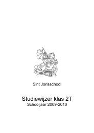 Studiewijzer klas 2T - St. Jorisschool Nijmegen