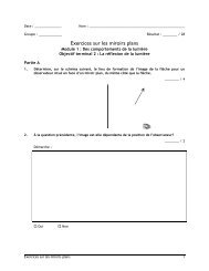 Exercices sur les miroirs plans