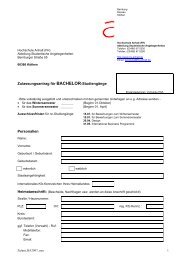 Zulassung Bachelor - Hochschule Anhalt