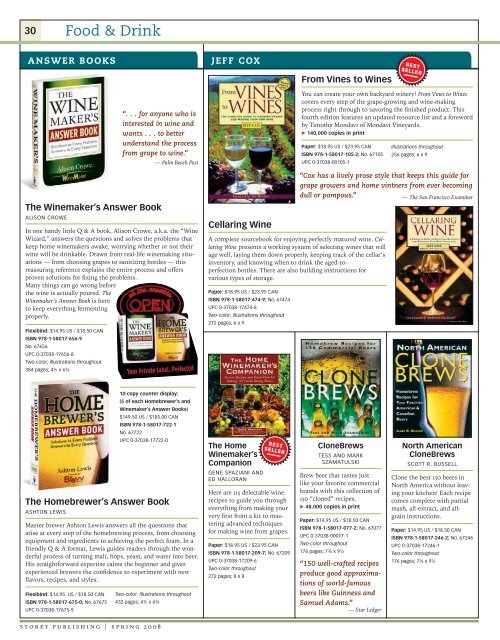 Books for Country Living â€¢ Spring 2008 - Workman Publishing