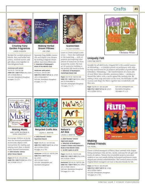 Books for Country Living â€¢ Spring 2008 - Workman Publishing