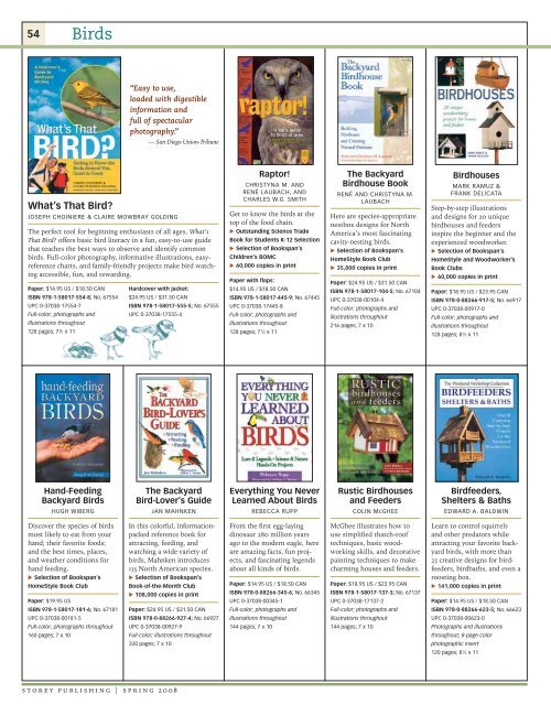 Books for Country Living â€¢ Spring 2008 - Workman Publishing