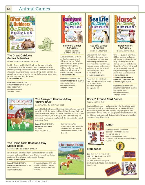 Books for Country Living â€¢ Spring 2008 - Workman Publishing