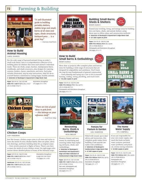 Books for Country Living â€¢ Spring 2008 - Workman Publishing