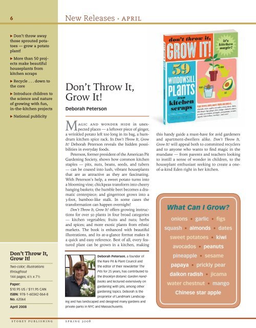 Books for Country Living â€¢ Spring 2008 - Workman Publishing