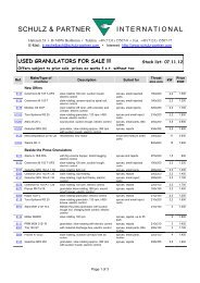 USED GRANULATORS FOR SALE!!! - Schulz + Partner International