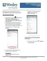 Wesley E-mail Setup for Droid for Faculty & Staff.pdf - Wesley College