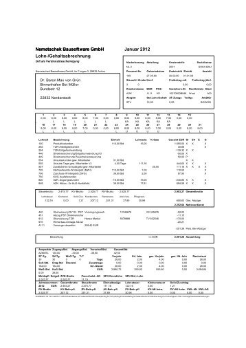 Musterausdrucke Baulohn - Nemetschek Bausoftware GmbH