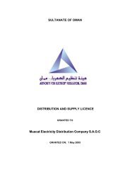 DiscoLicence(Muscat).. - Authority for Electricity Regulation, Oman