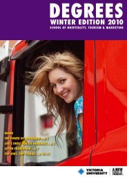 winter edition 2010 - Faculty of Business and Law - Victoria University