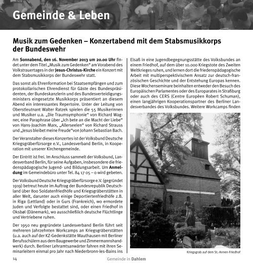 Gemeinde & Leben - Evangelische Kirchengemeinde Berlin-Dahlem