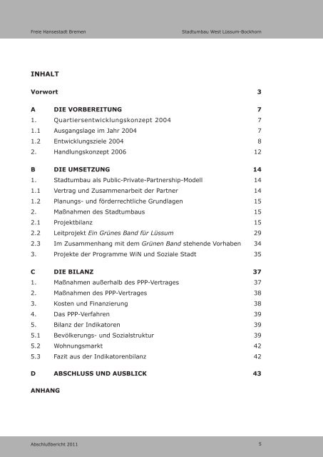 abschlussbericht 2011 - Der Senator für Umwelt, Bau und Verkehr ...