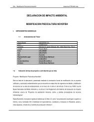 declaracion de impacto ambiental modificacion piscicultura novofish