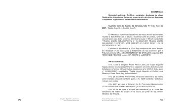 SENTENCIAS. Sociedad anónima. Conflicto societario. Acciones de ...