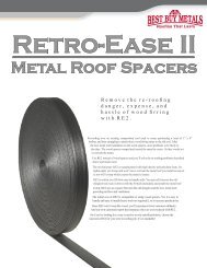 Retro-Ease II Metal Roof Spacers - Best Buy Metals