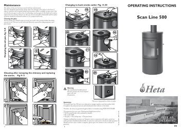 OPERATING INSTRUCTIONS Scan Line 500 HETA ... - Stoves Online