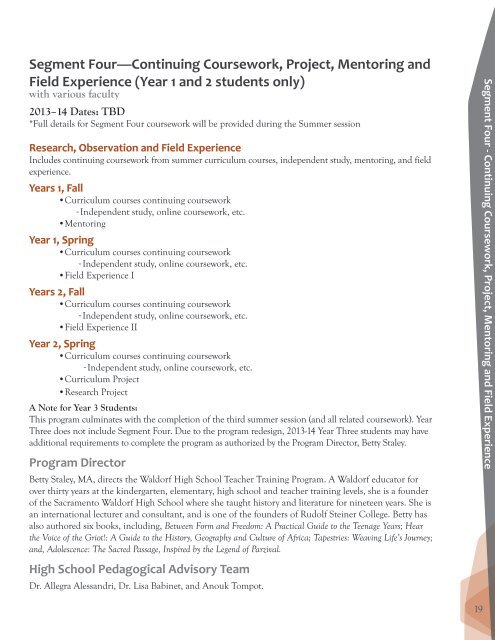 Summer 2013 Course Descriptions and Schedules - Rudolf Steiner ...