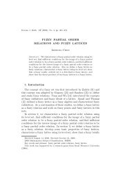 FUZZY PARTIAL ORDER RELATIONS AND FUZZY LATTICES ...