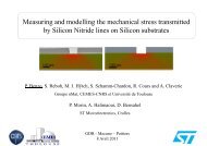 Strain engineering in MOSFET devices - IM2NP