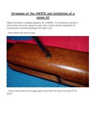 Stripdown of the HW97K and installation of a venom kit - Cape Air Rifle