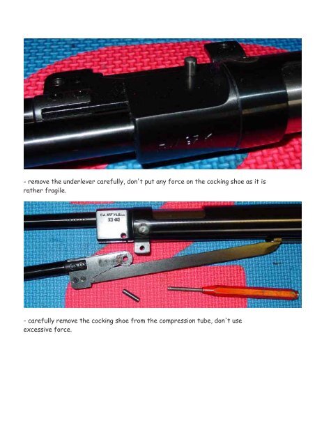 Stripdown of the HW97K and installation of a venom kit - Cape Air Rifle