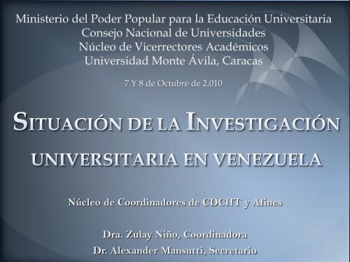 fuente de financiamiento - InvestigaciÃ³n y Postgrado - UNEG